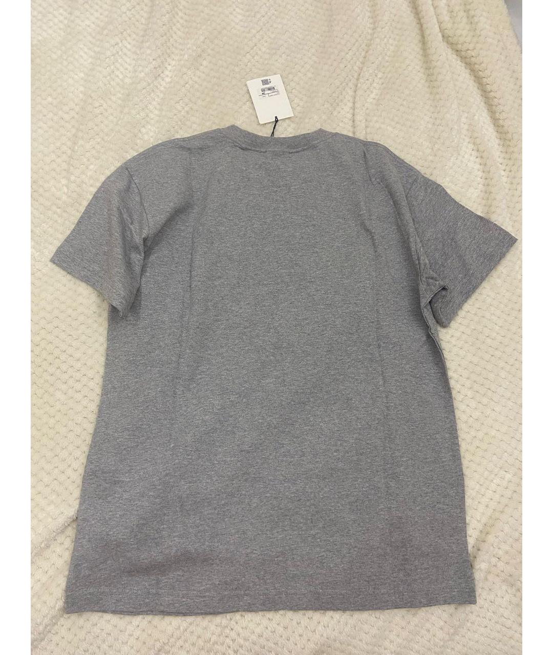 JACQUEMUS Серая хлопковая футболка, фото 5