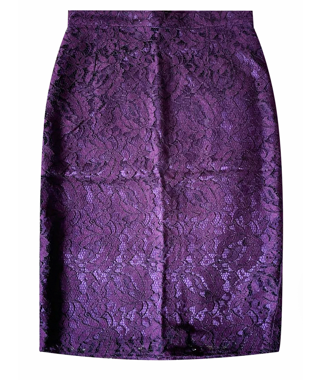 DOLCE&GABBANA Фиолетовая шелковая юбка миди, фото 1