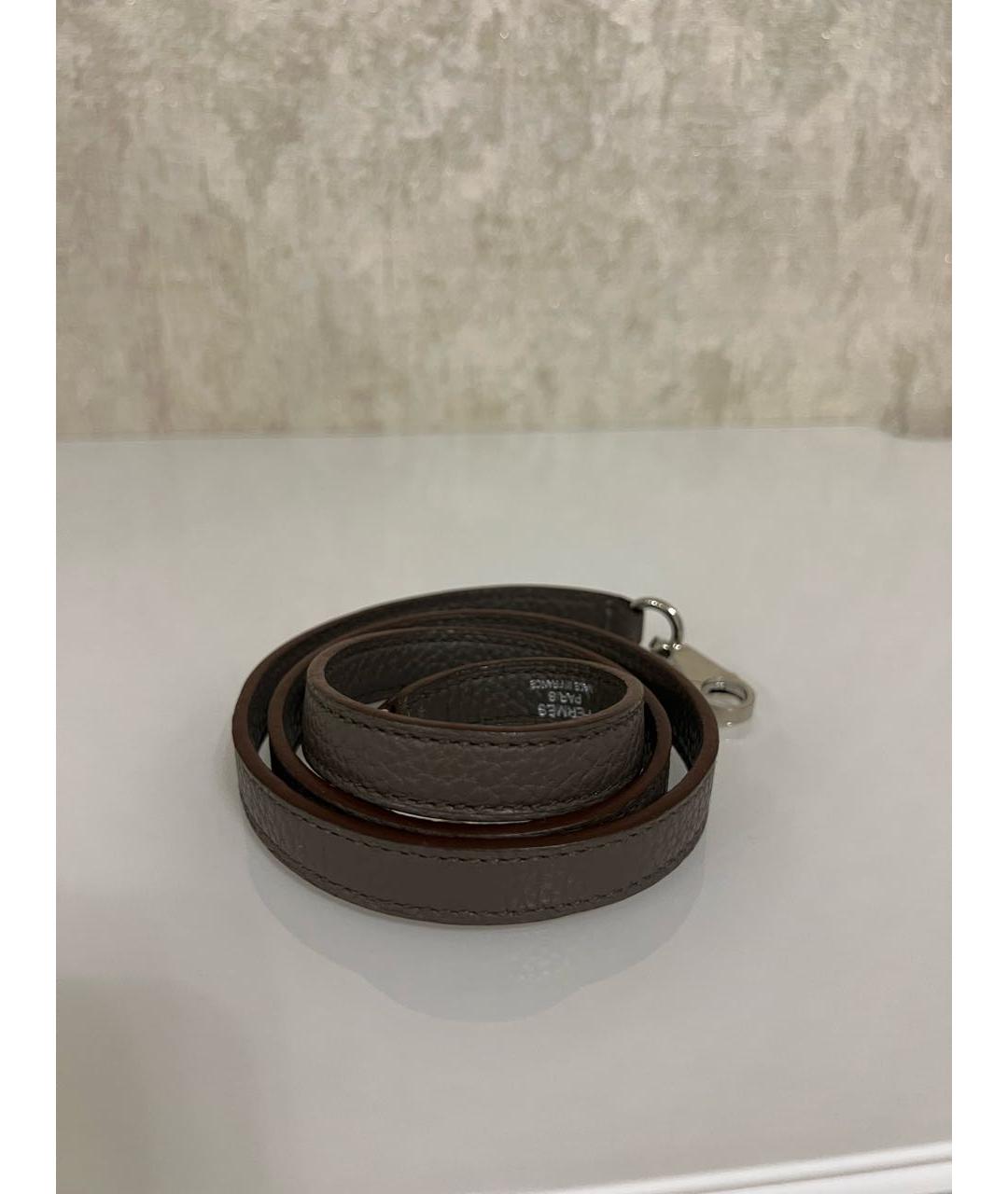 HERMES Серый кожаный ремень, фото 3