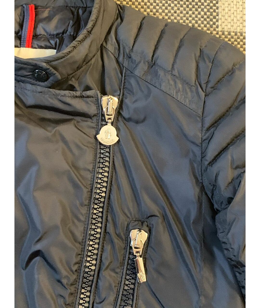 MONCLER Черная полиамидовая куртка, фото 8