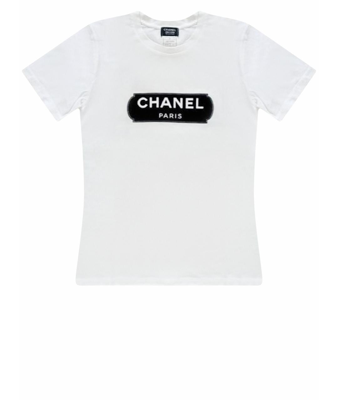 CHANEL PRE-OWNED Белая хлопковая футболка, фото 1