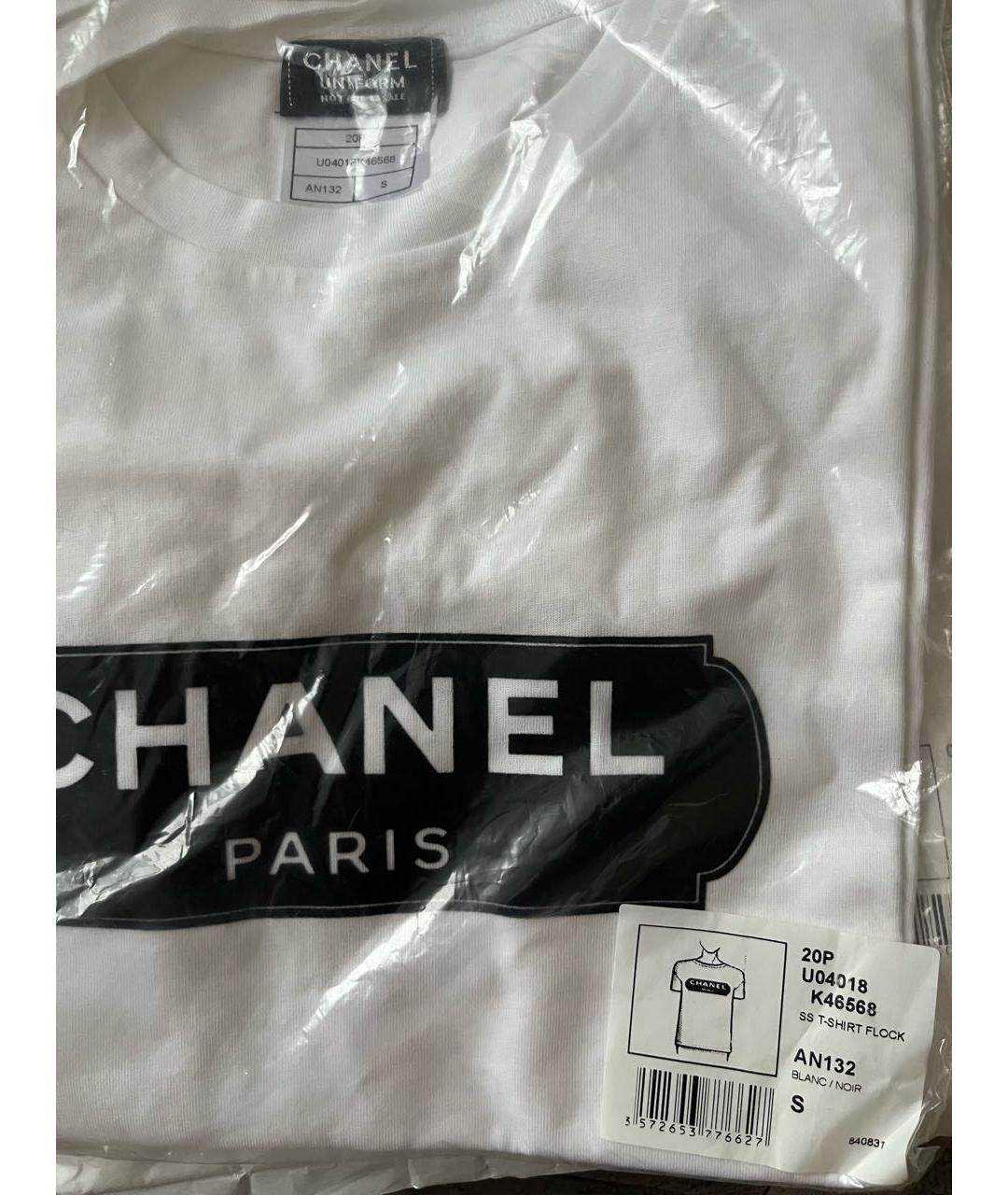CHANEL PRE-OWNED Белая хлопковая футболка, фото 2