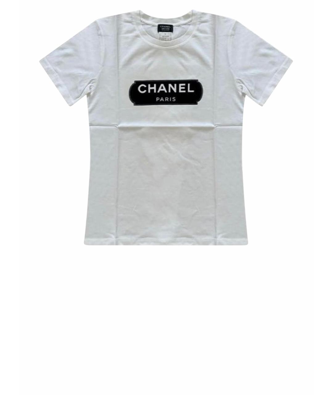 CHANEL Белая хлопковая футболка, фото 1