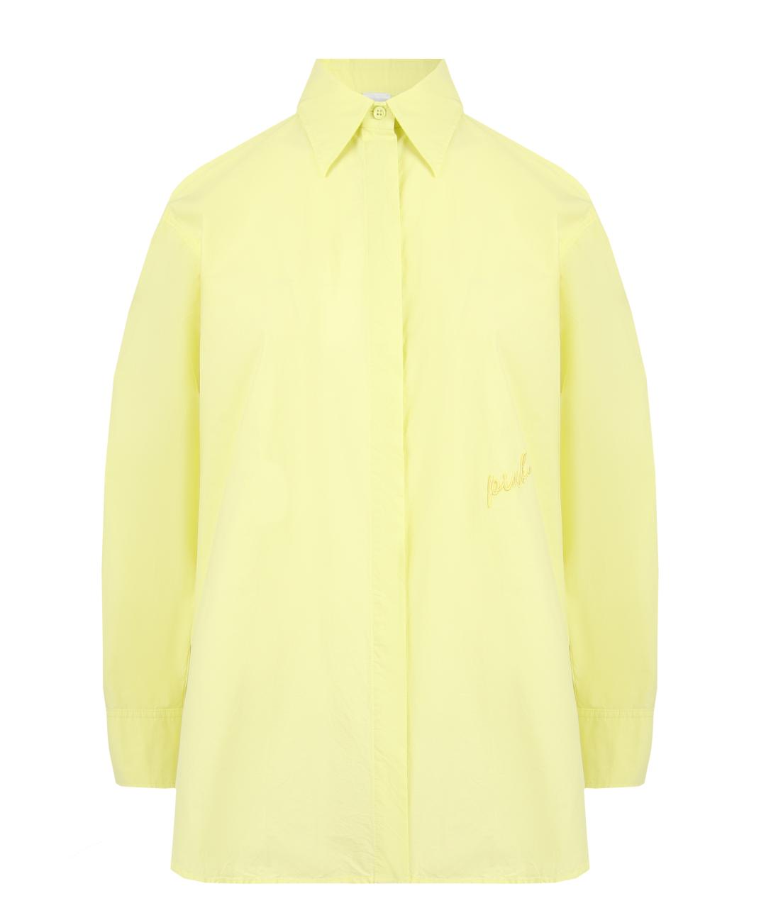 PINKO Желтая хлопковая рубашка, фото 1