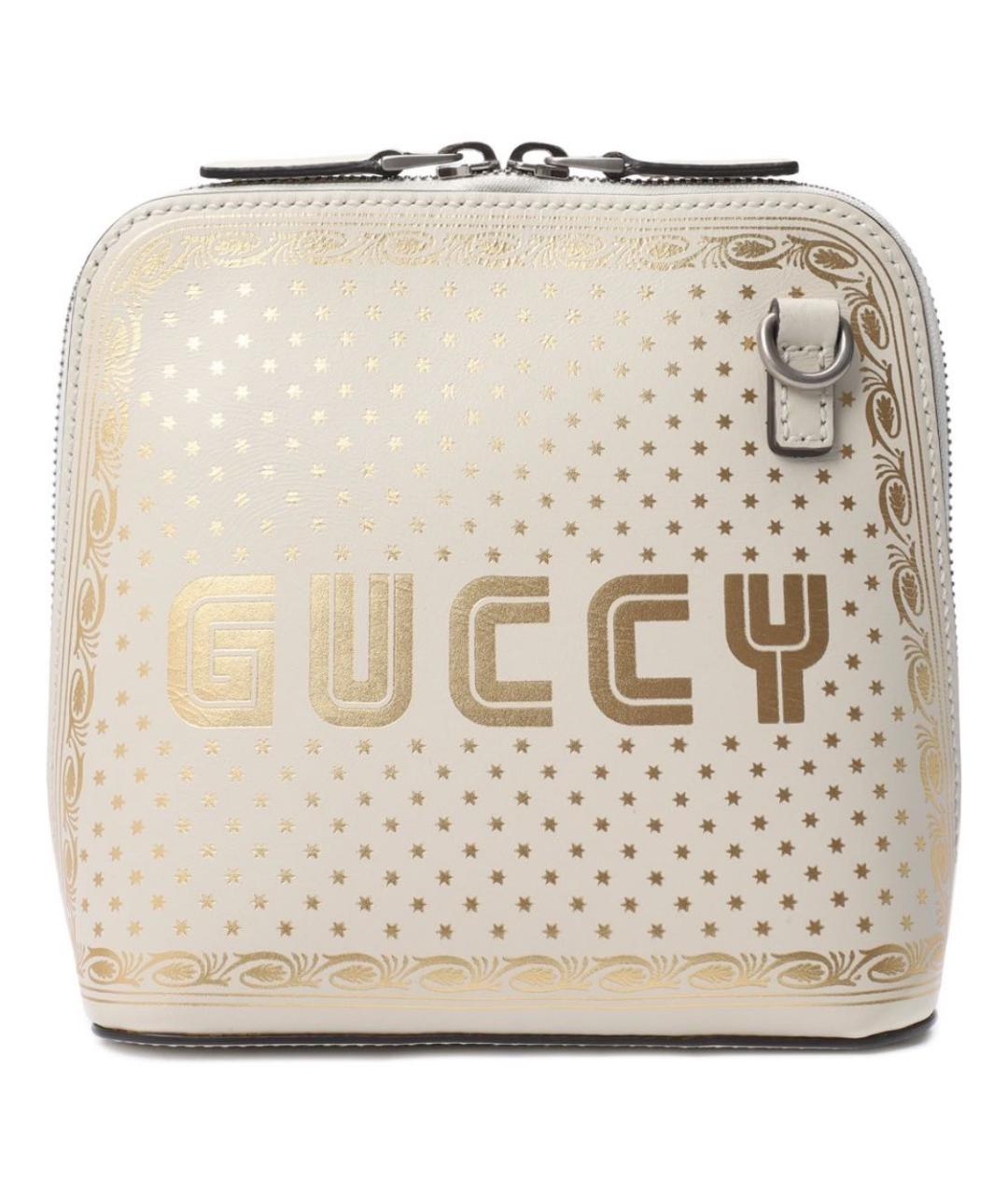 GUCCI Бежевая кожаная сумка через плечо, фото 9