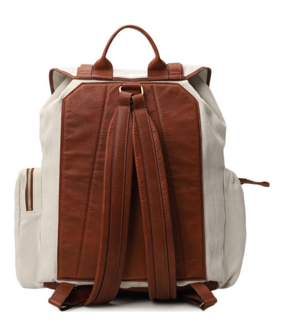 BRUNELLO CUCINELLI Бежевый портфель, фото 2