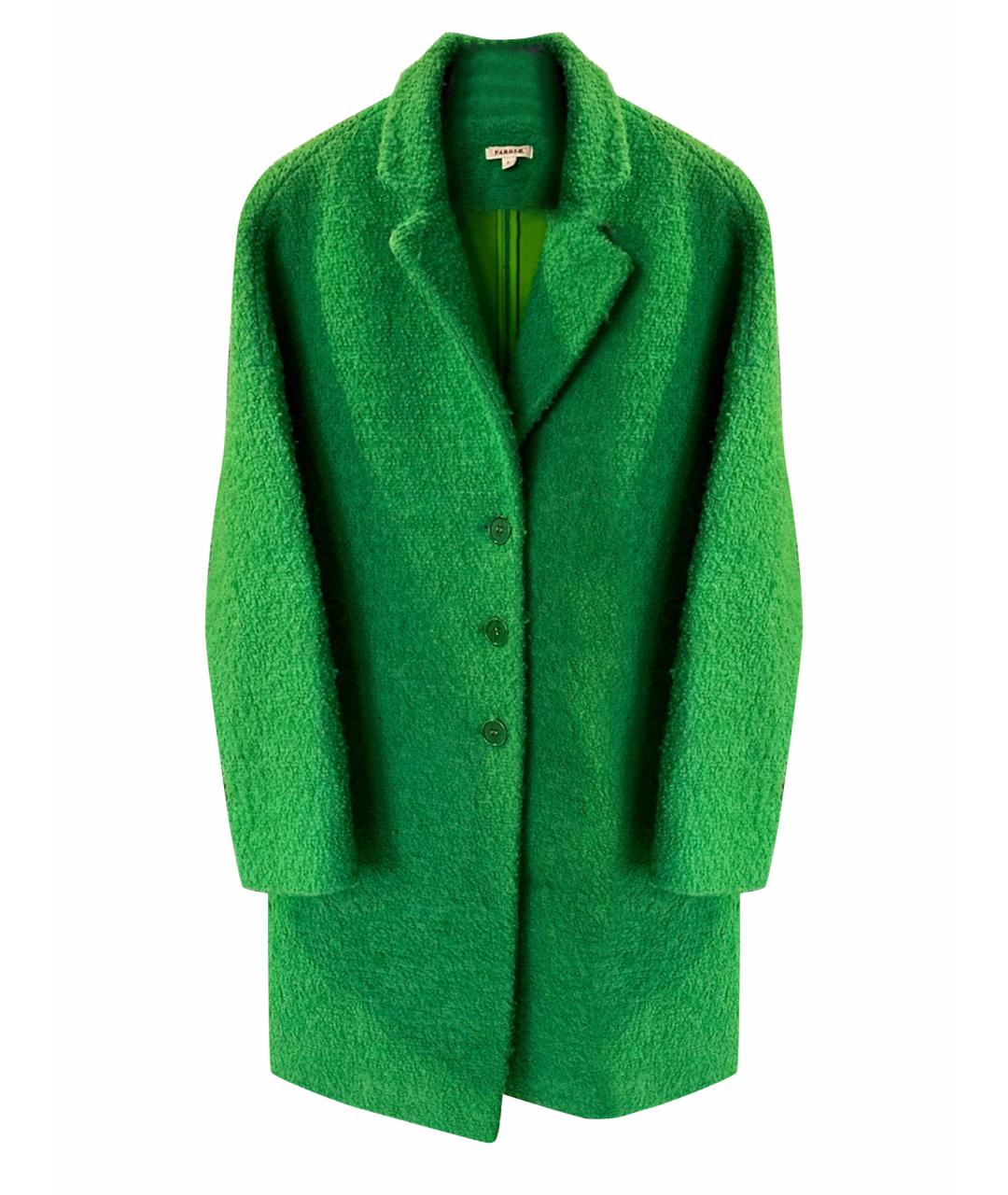 P.A.R.O.S.H. Зеленые шерстяное пальто, фото 1