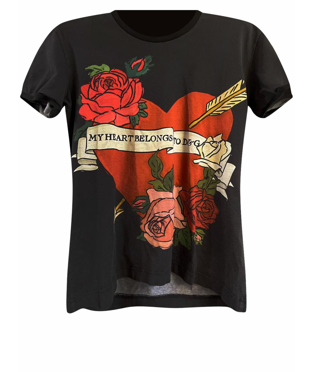 DOLCE&GABBANA Черная хлопковая футболка, фото 1