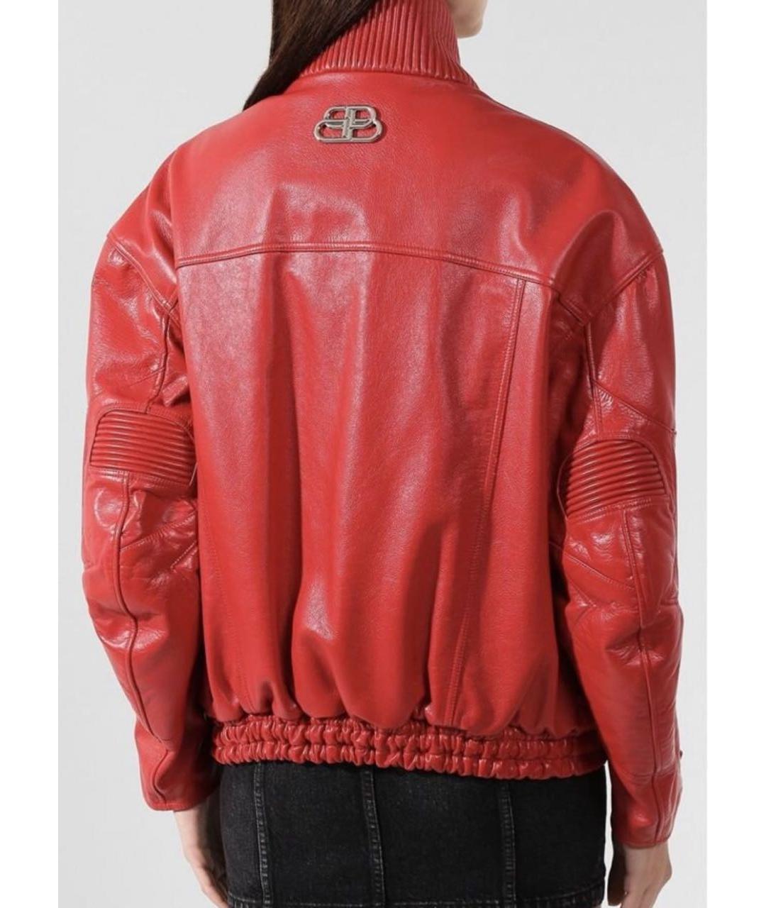 BALENCIAGA Красная кожаная куртка, фото 2