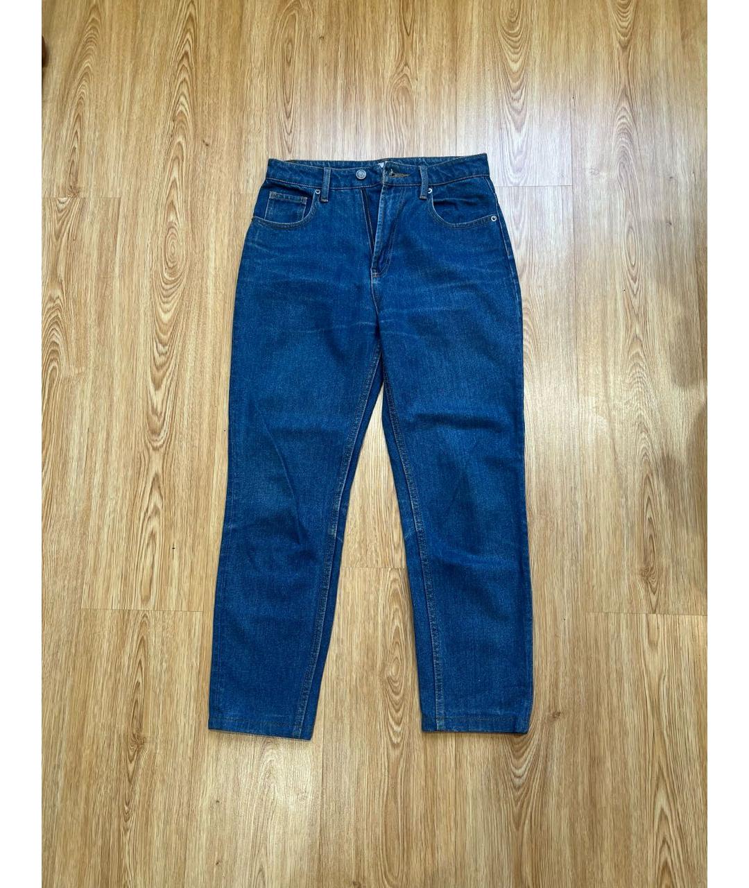 12 STOREEZ Синие хлопковые прямые джинсы, фото 6