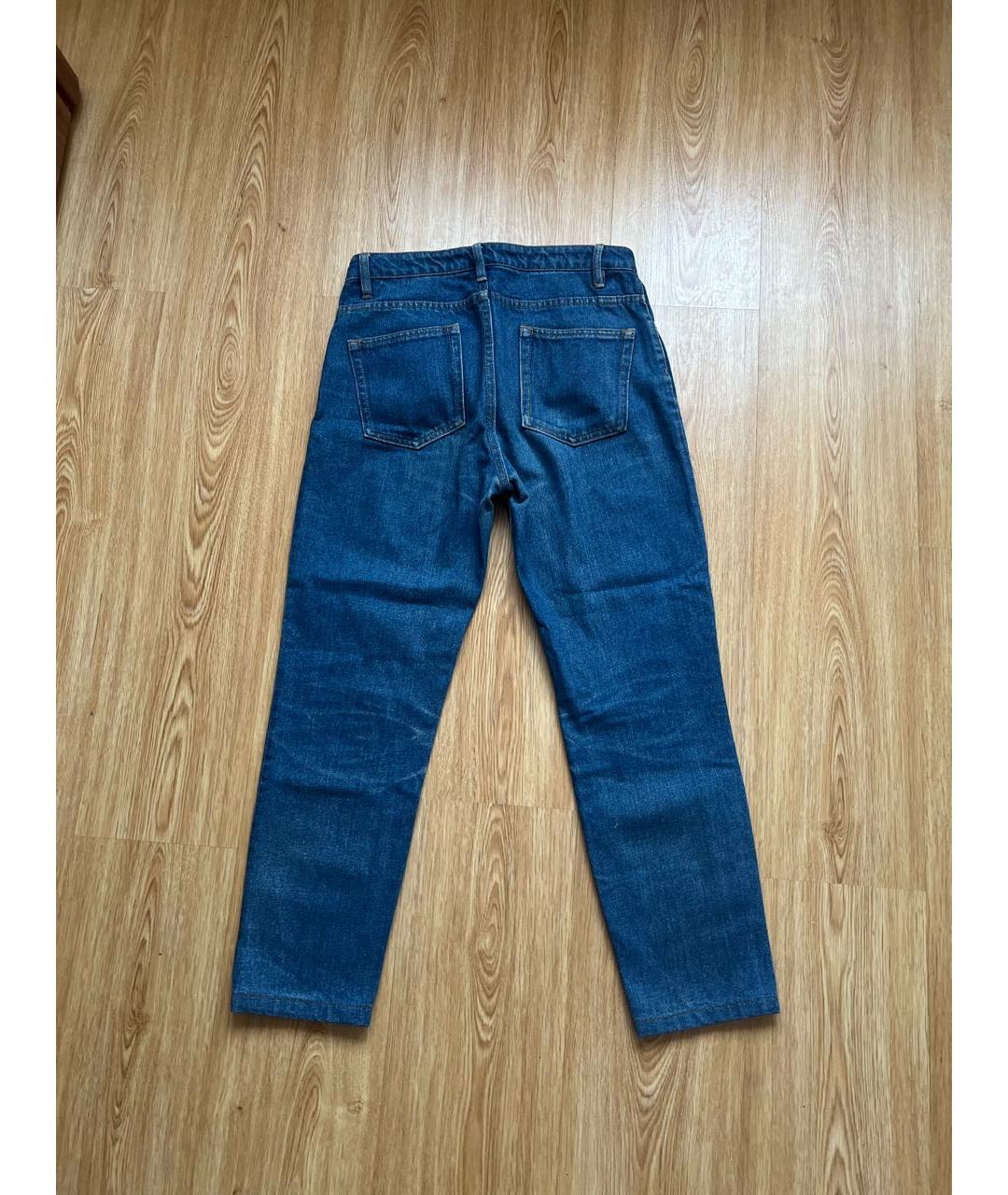 12 STOREEZ Синие хлопковые прямые джинсы, фото 2