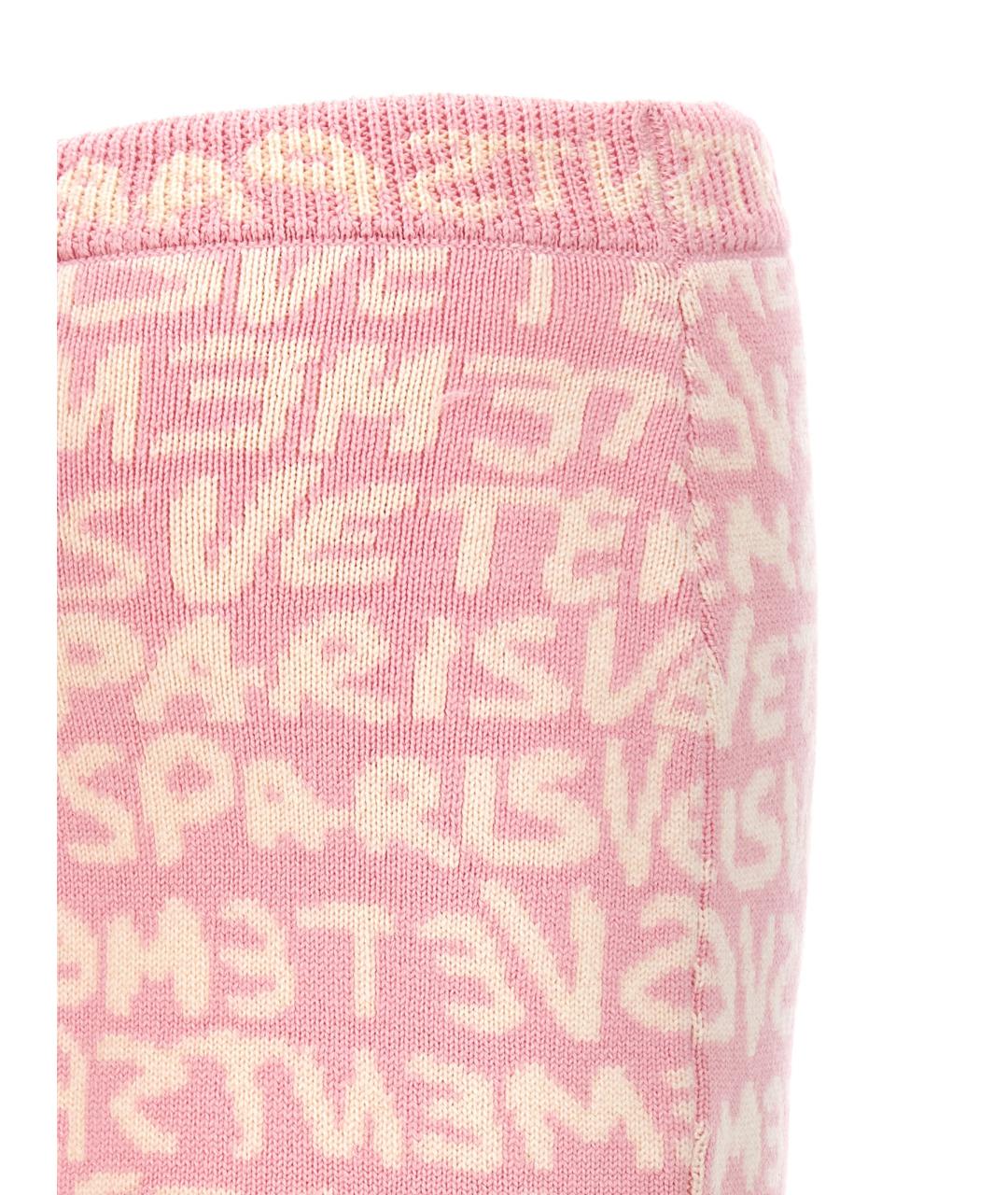 VETEMENTS Розовая шерстяная юбка мини, фото 4