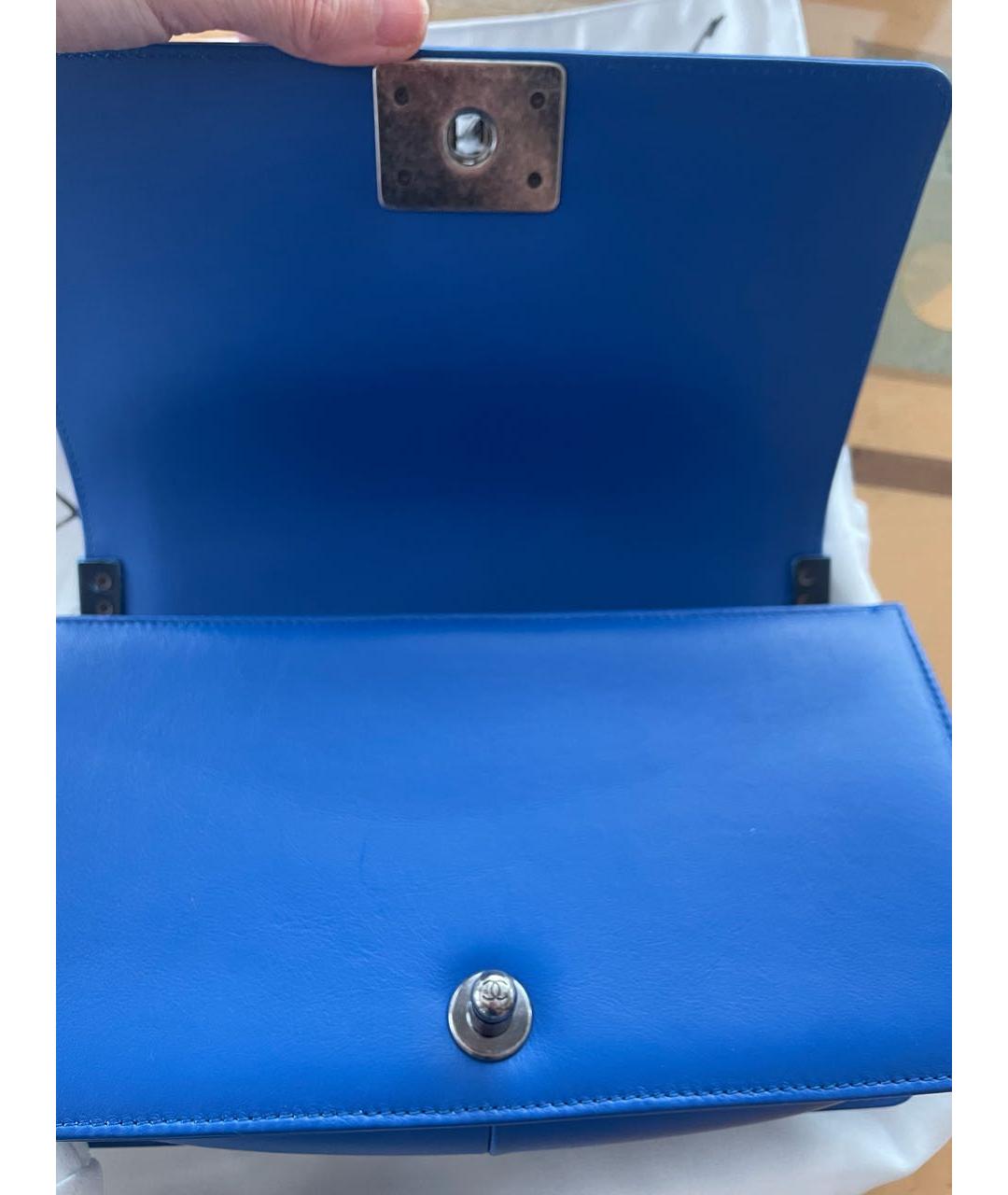 CHANEL PRE-OWNED Синяя сумка через плечо из экзотической кожи, фото 3