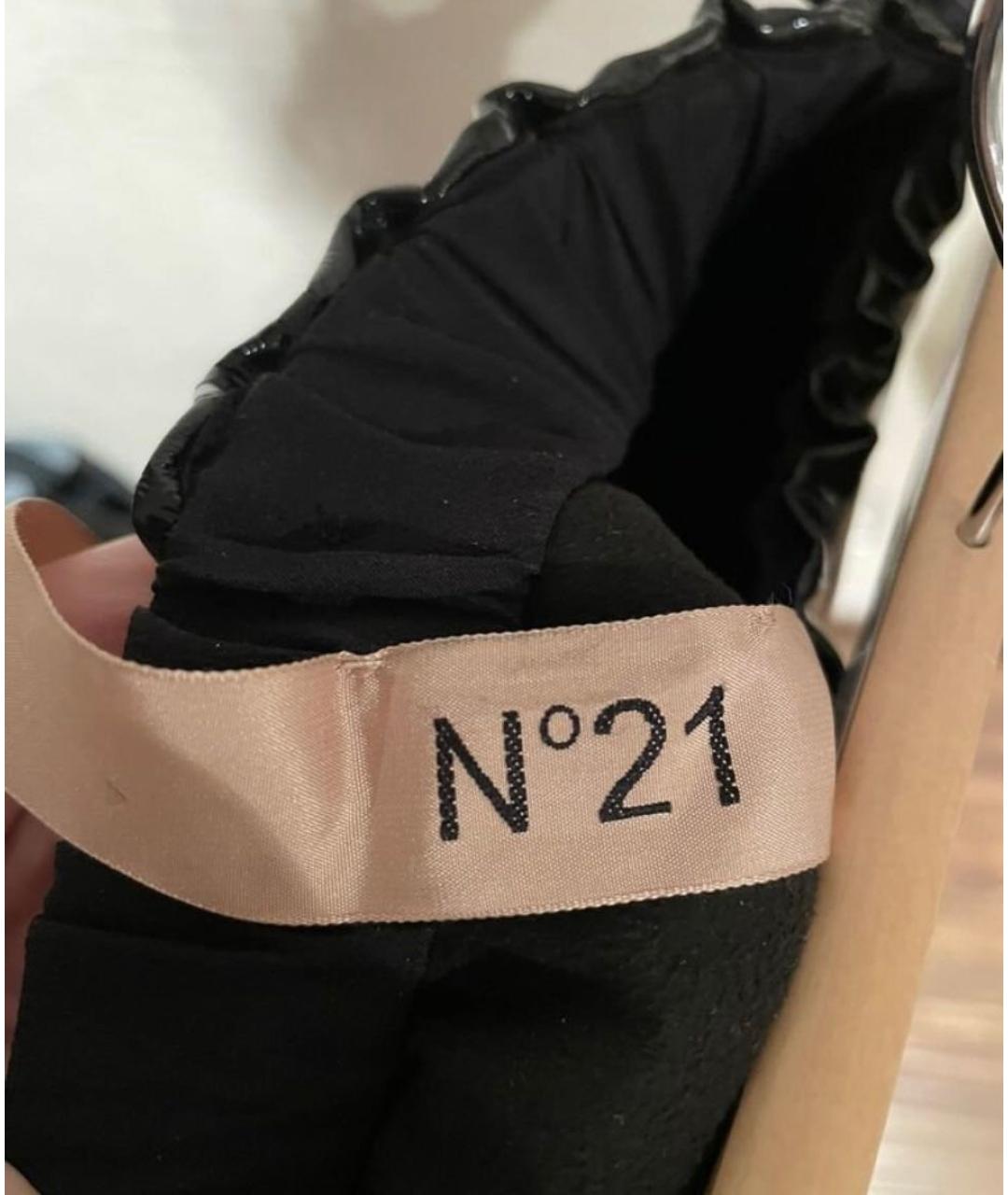 NO. 21 Черная кружевная юбка миди, фото 5