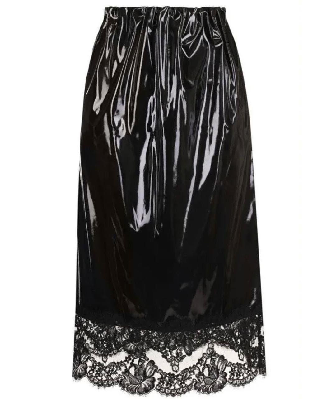 NO. 21 Черная кружевная юбка миди, фото 1