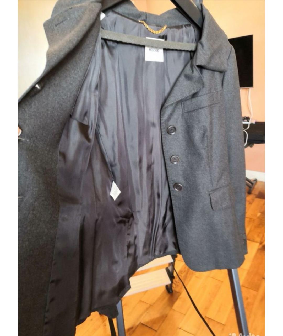 MOSCHINO Серый шерстяной жакет/пиджак, фото 8