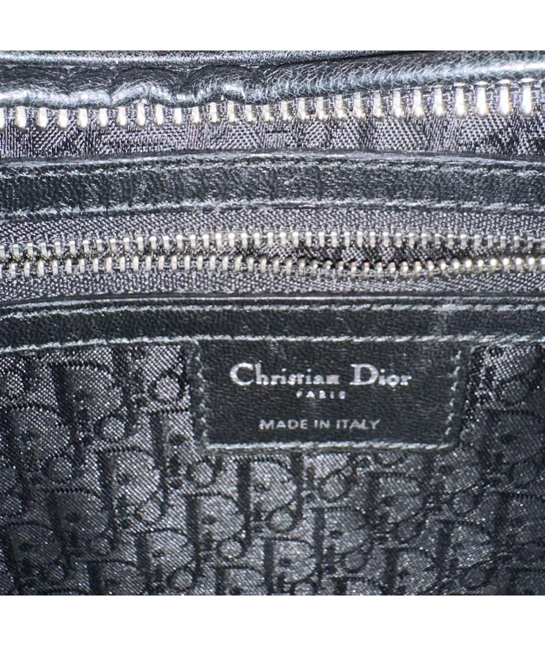 CHRISTIAN DIOR PRE-OWNED Черная кожаная сумка с короткими ручками, фото 4