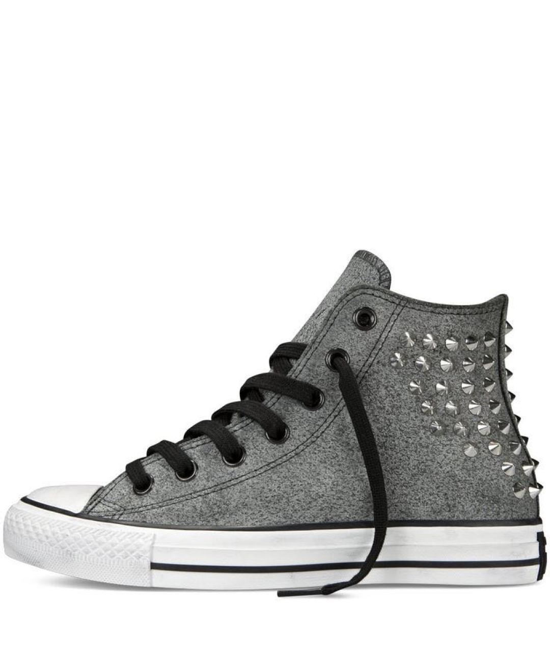 CONVERSE Серые кожаные кеды, фото 8