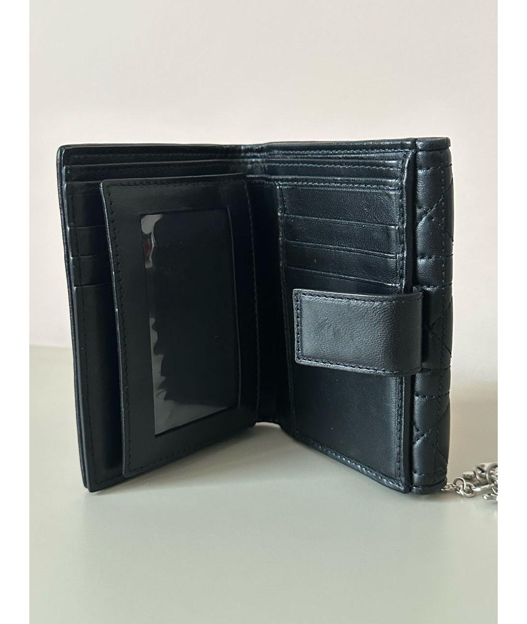 CHRISTIAN DIOR PRE-OWNED Черный кожаный кошелек, фото 4