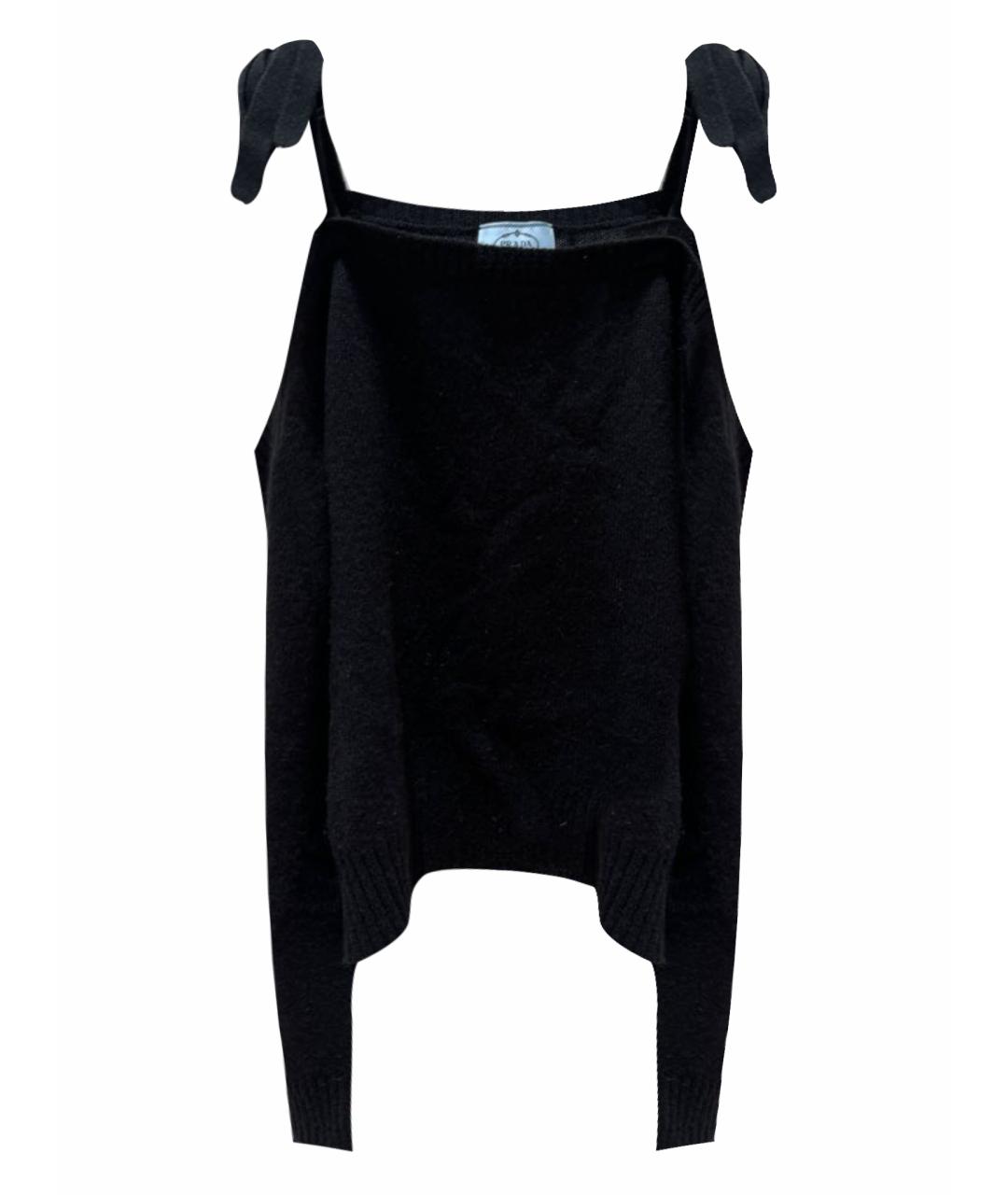 PRADA Черный кашемировый джемпер / свитер, фото 1