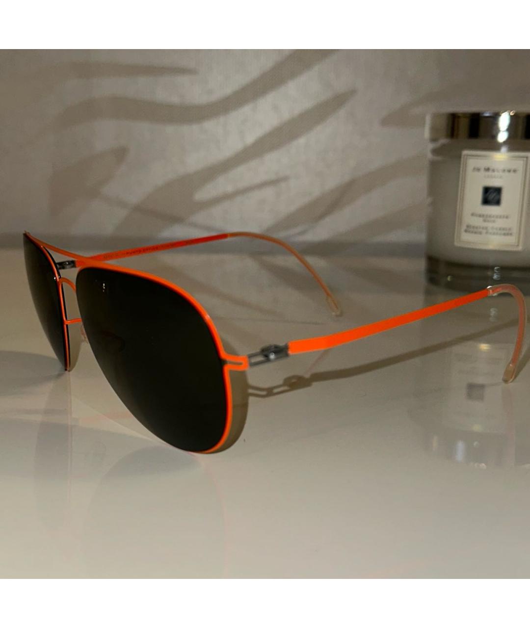 MYKITA Оранжевое металлические солнцезащитные очки, фото 2
