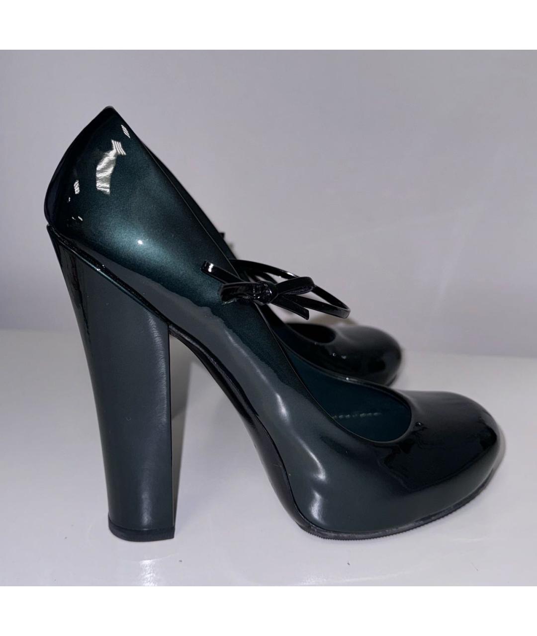 LOUIS VUITTON PRE-OWNED Зеленые туфли из лакированной кожи, фото 4