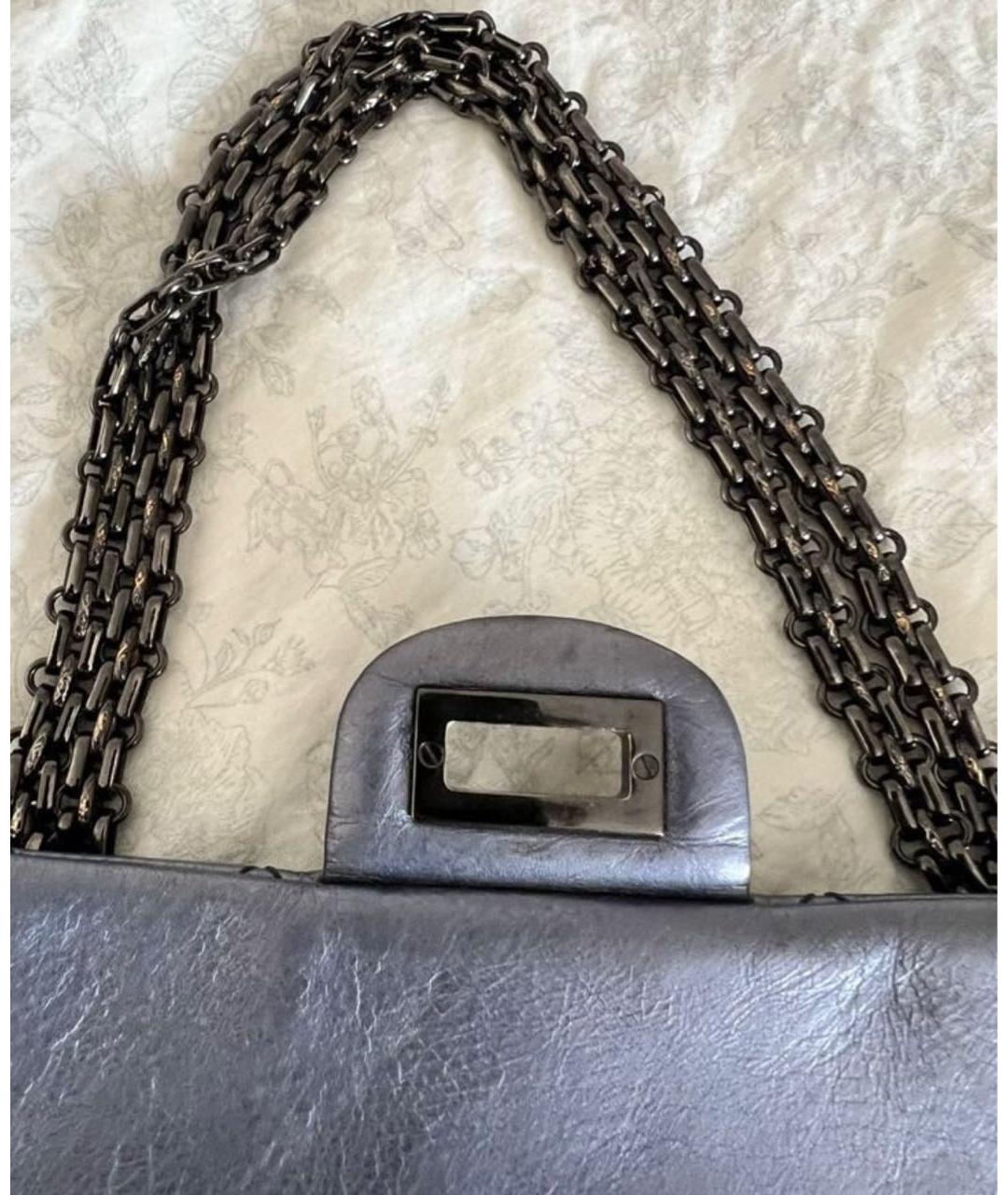 CHANEL PRE-OWNED Темно-синяя кожаная сумка через плечо, фото 2