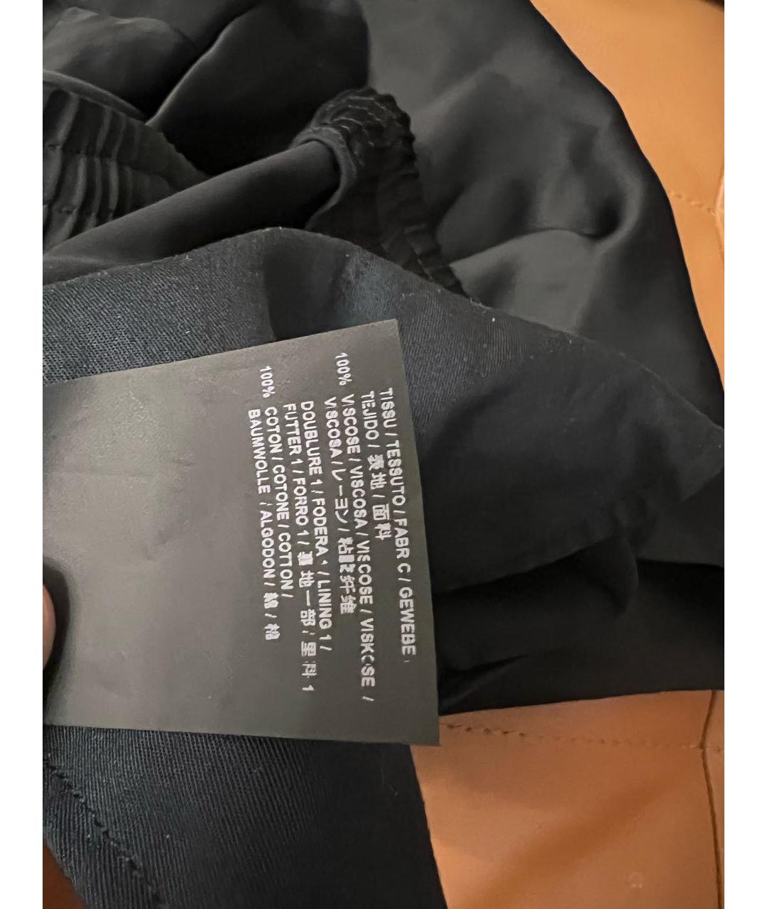 SAINT LAURENT Черные шелковые прямые брюки, фото 6