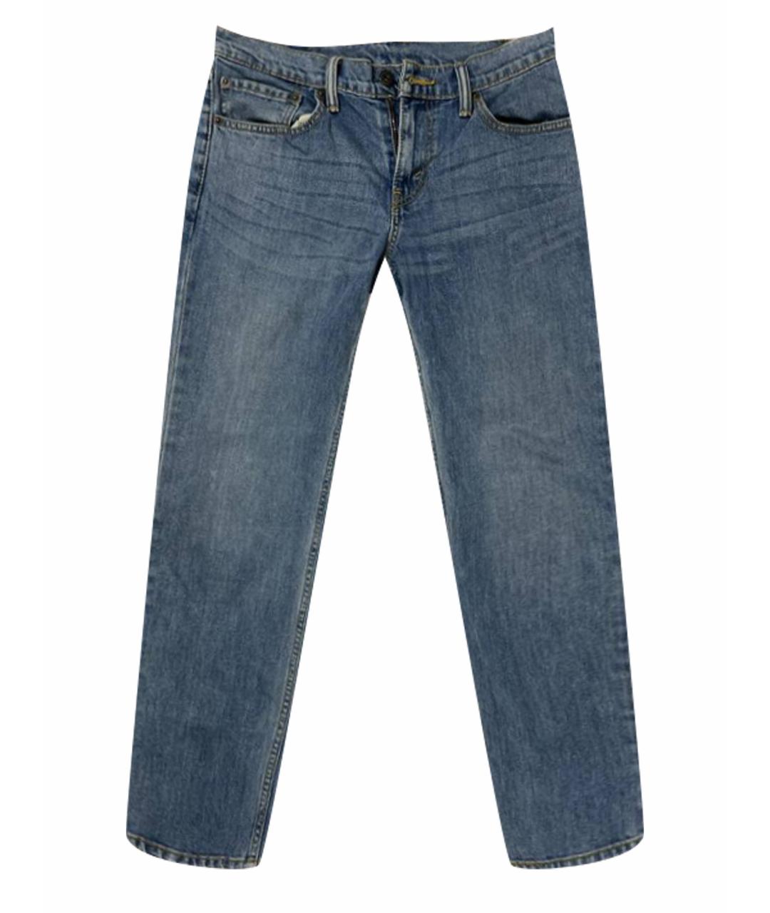 LEVI'S Синие хлопковые прямые джинсы, фото 1