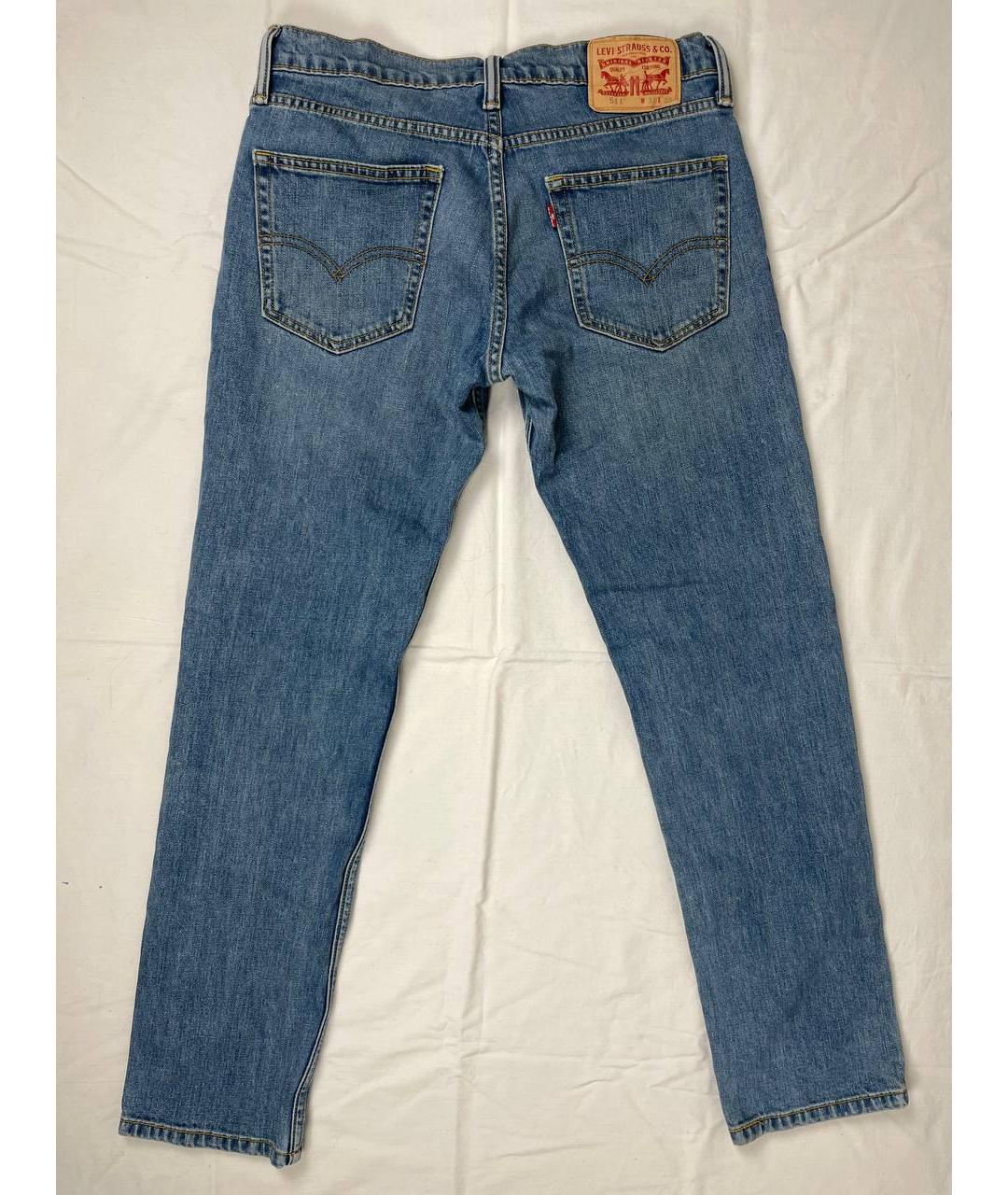 LEVI'S Синие хлопковые прямые джинсы, фото 2