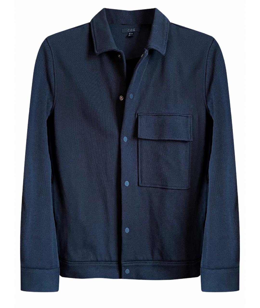 COS Темно-синяя хлопко-эластановая куртка, фото 1
