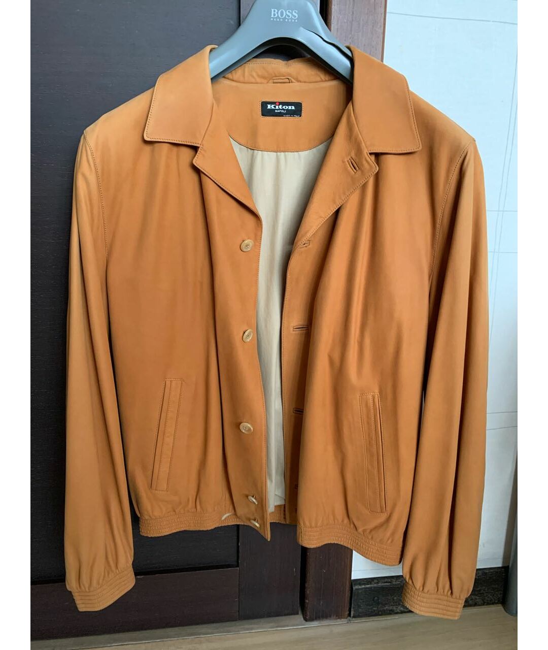 KITON Оранжевая замшевая куртка, фото 6