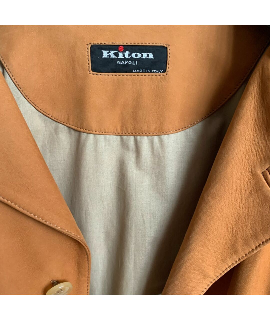 KITON Оранжевая замшевая куртка, фото 3