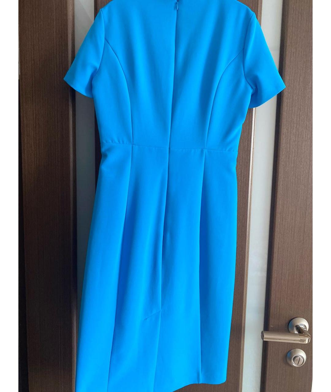 PINKO Голубое полиэстеровое повседневное платье, фото 2