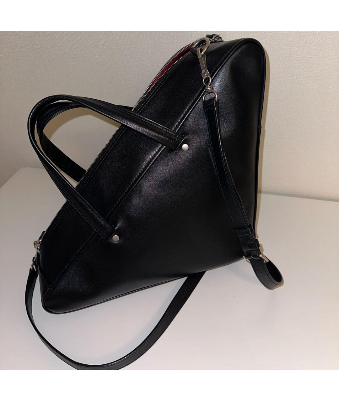 BALENCIAGA Черная кожаная сумка тоут, фото 3