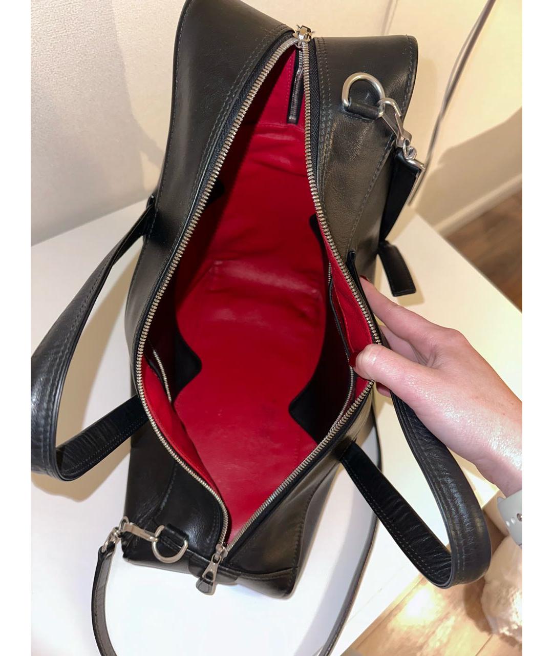 BALENCIAGA Черная кожаная сумка тоут, фото 5
