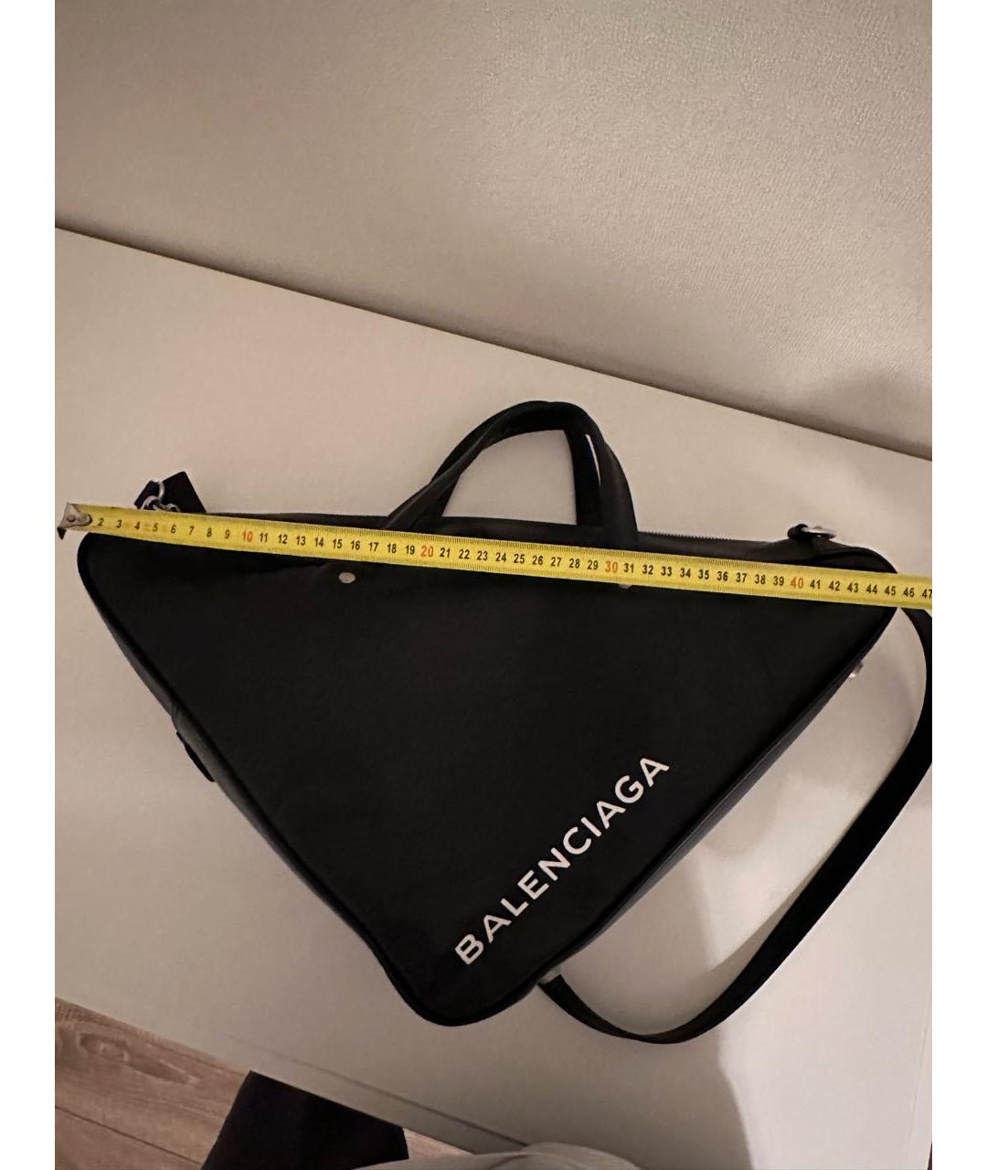 BALENCIAGA Черная кожаная сумка тоут, фото 2