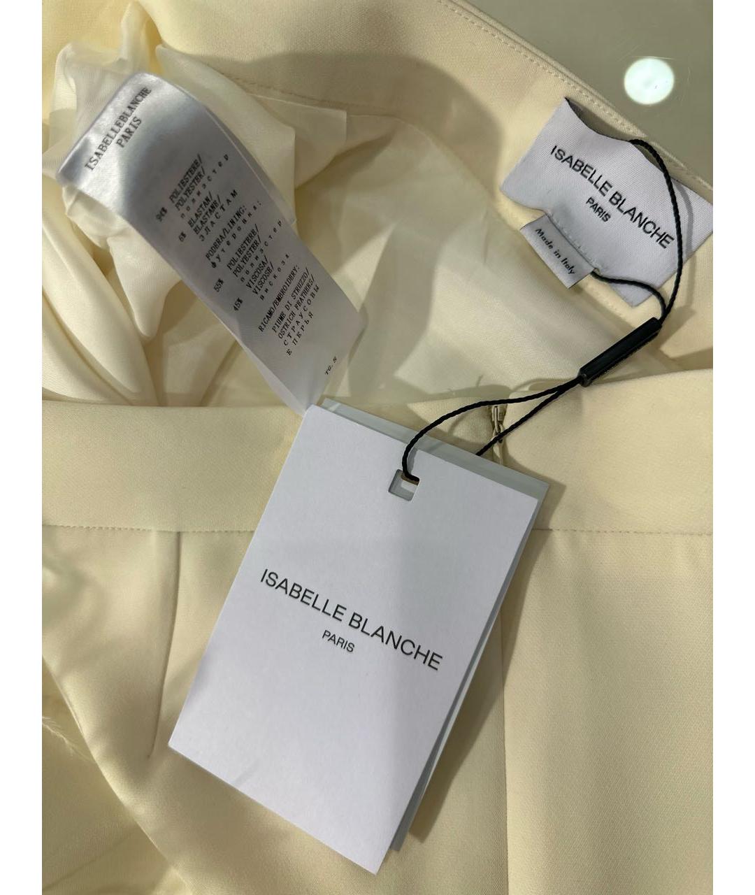 ISABELLE BLANCHE Белая полиэстеровая юбка мини, фото 2