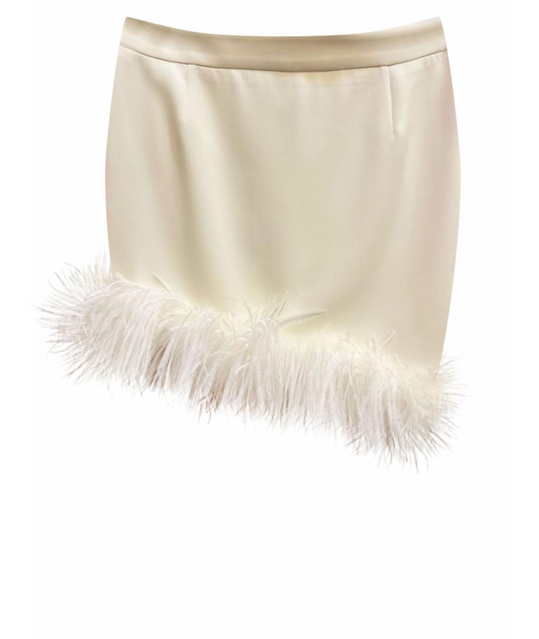 ISABELLE BLANCHE Белая полиэстеровая юбка мини, фото 1