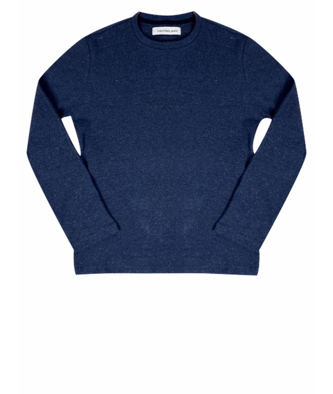 CALVIN KLEIN Синий хлопковый джемпер / свитер, фото 1