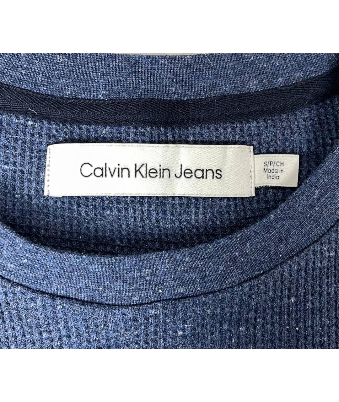 CALVIN KLEIN Синий хлопковый джемпер / свитер, фото 3