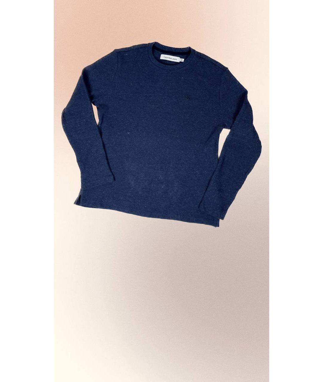 CALVIN KLEIN Синий хлопковый джемпер / свитер, фото 4