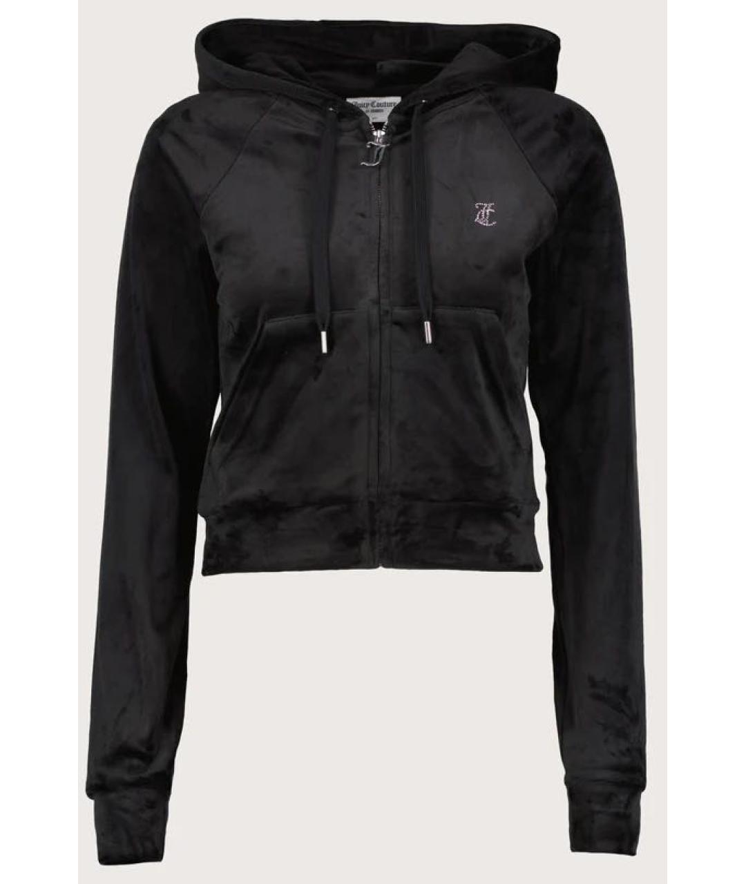 JUICY COUTURE Черный велюровый костюм с брюками, фото 2