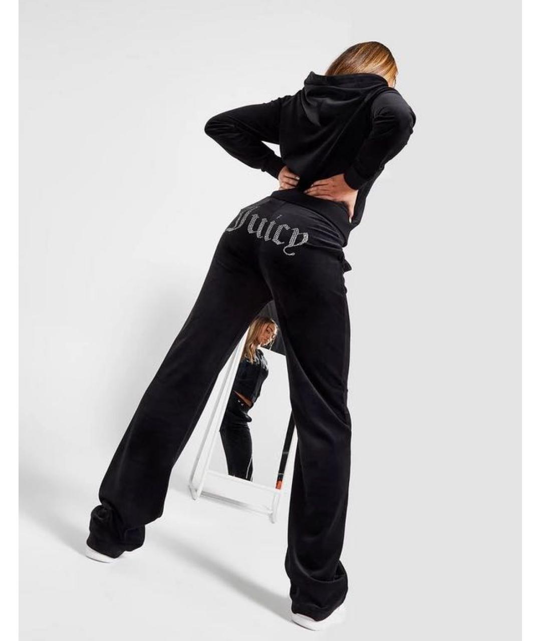JUICY COUTURE Черный велюровый костюм с брюками, фото 7