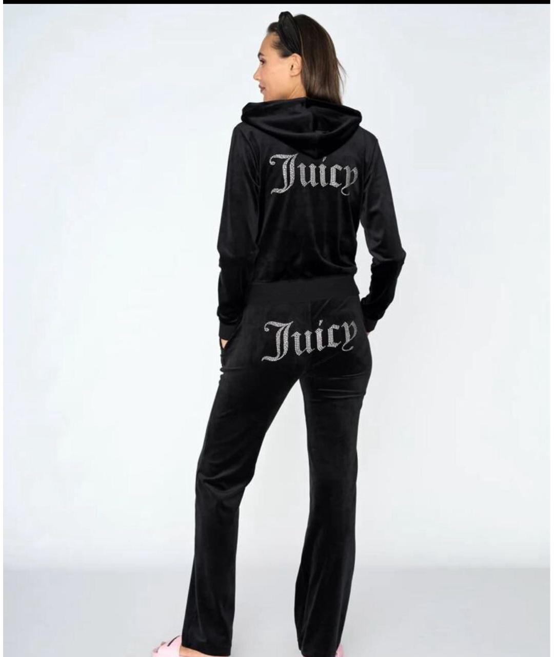 JUICY COUTURE Черный велюровый костюм с брюками, фото 6