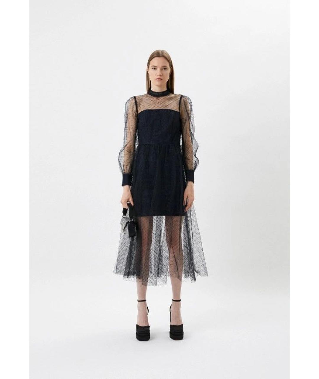 TWIN-SET Черное полиэстеровое платье, фото 6