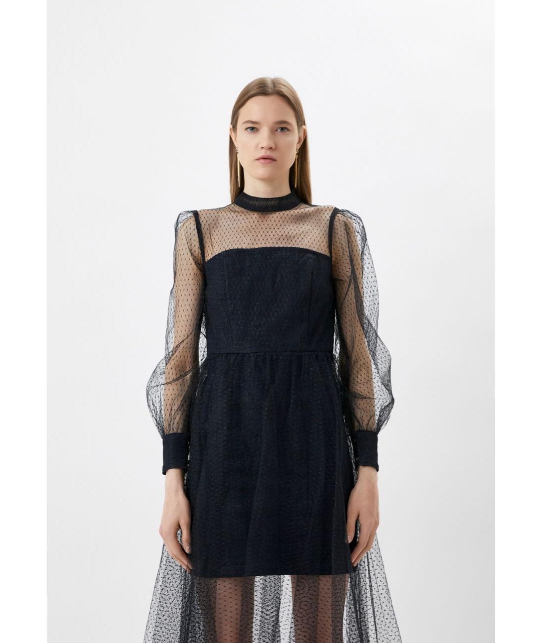 TWIN-SET Черное полиэстеровое платье, фото 3