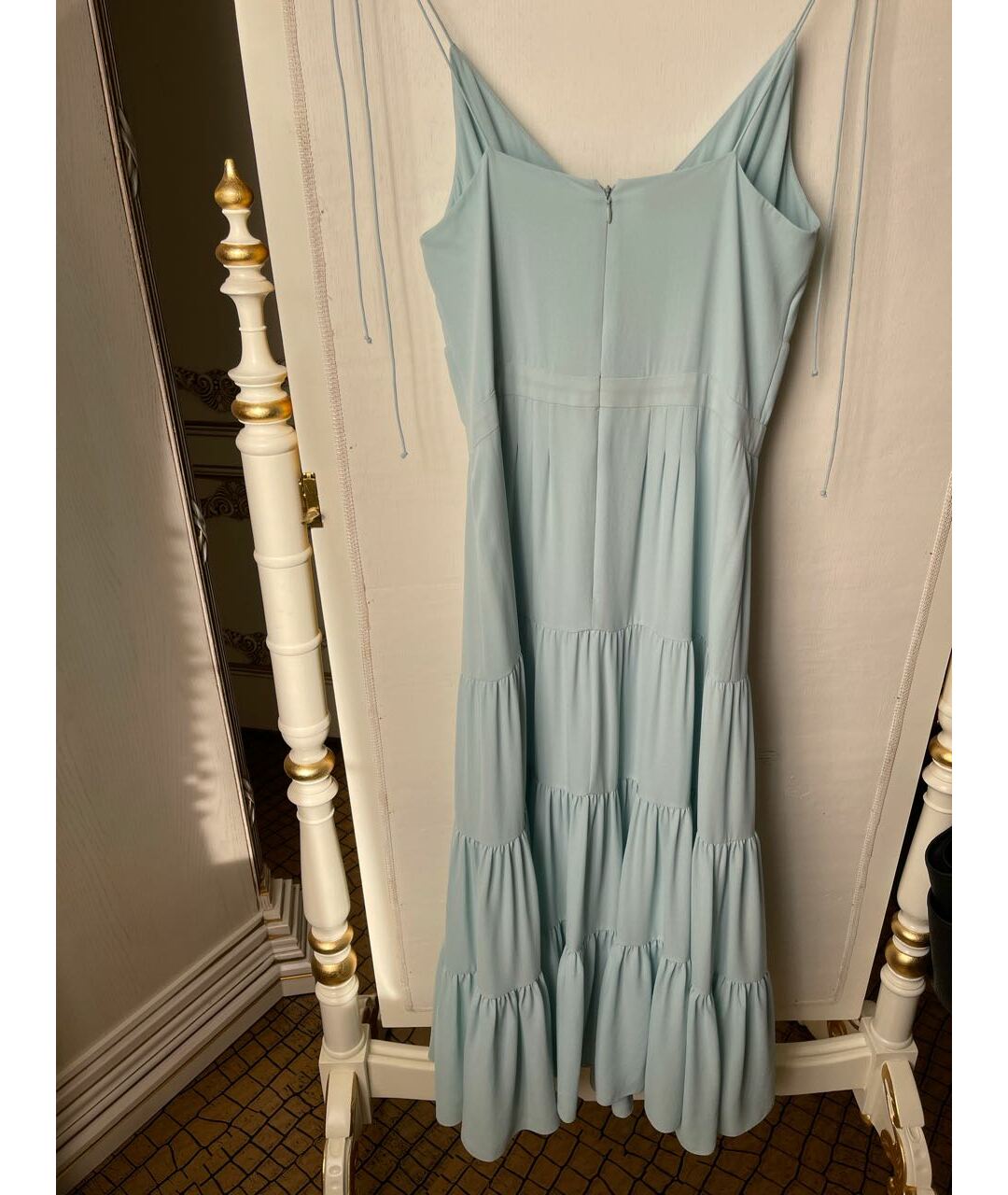 YANA DRESS Бирюзовое хлопко-эластановое коктейльное платье, фото 3