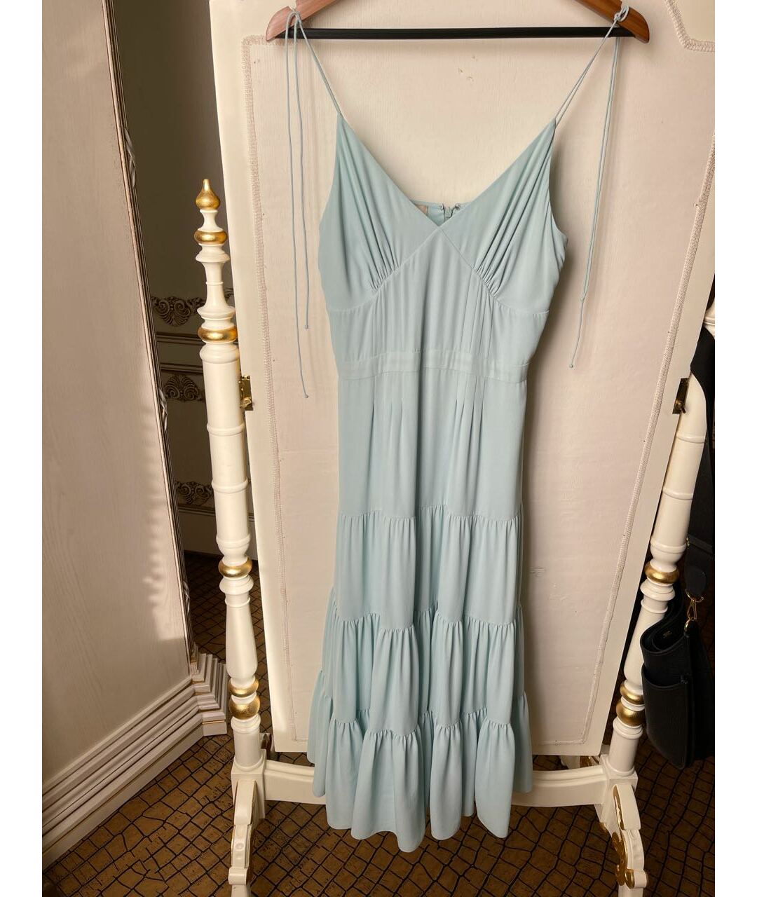YANA DRESS Бирюзовое хлопко-эластановое коктейльное платье, фото 6