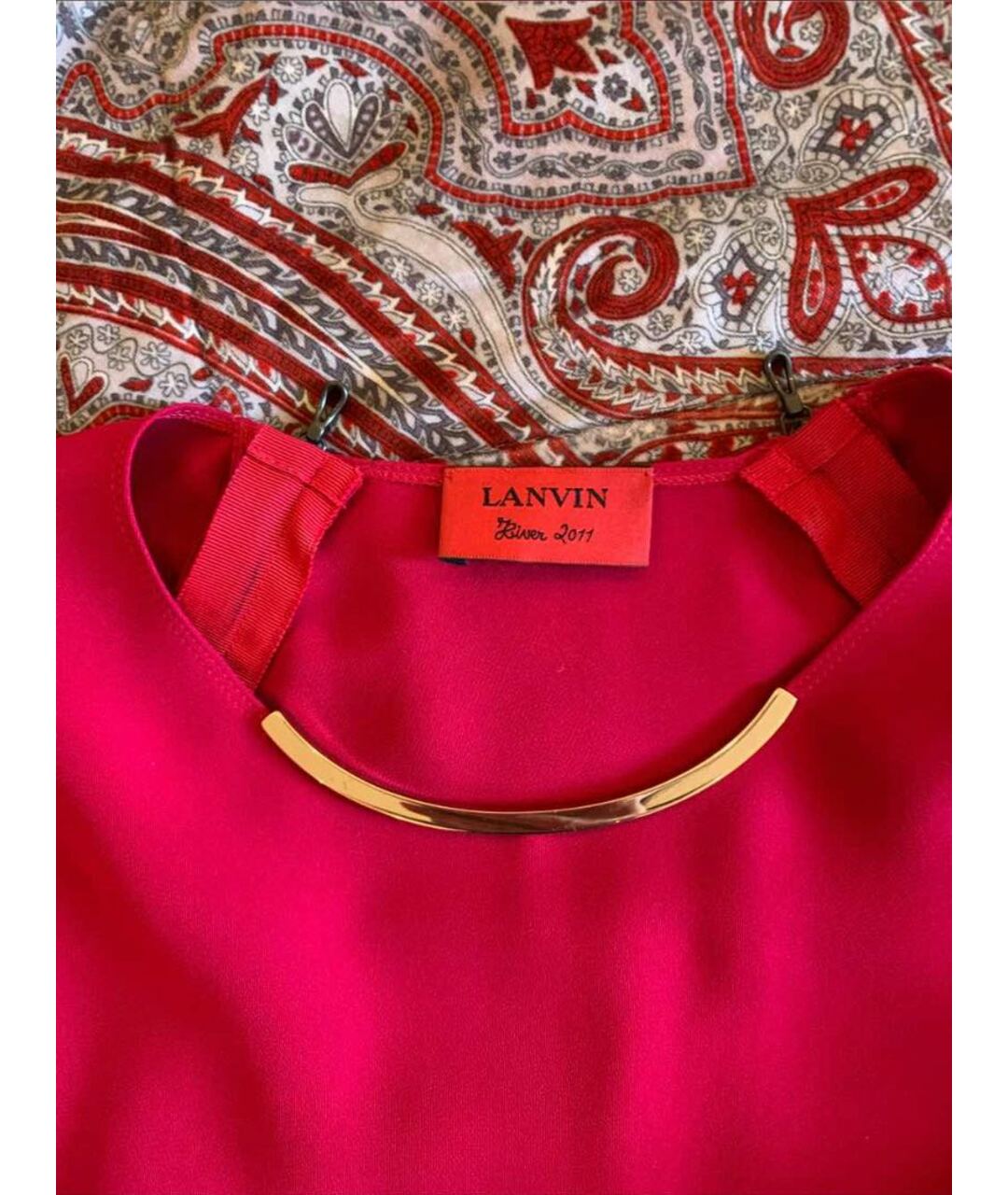 LANVIN Розовое вискозное повседневное платье, фото 3